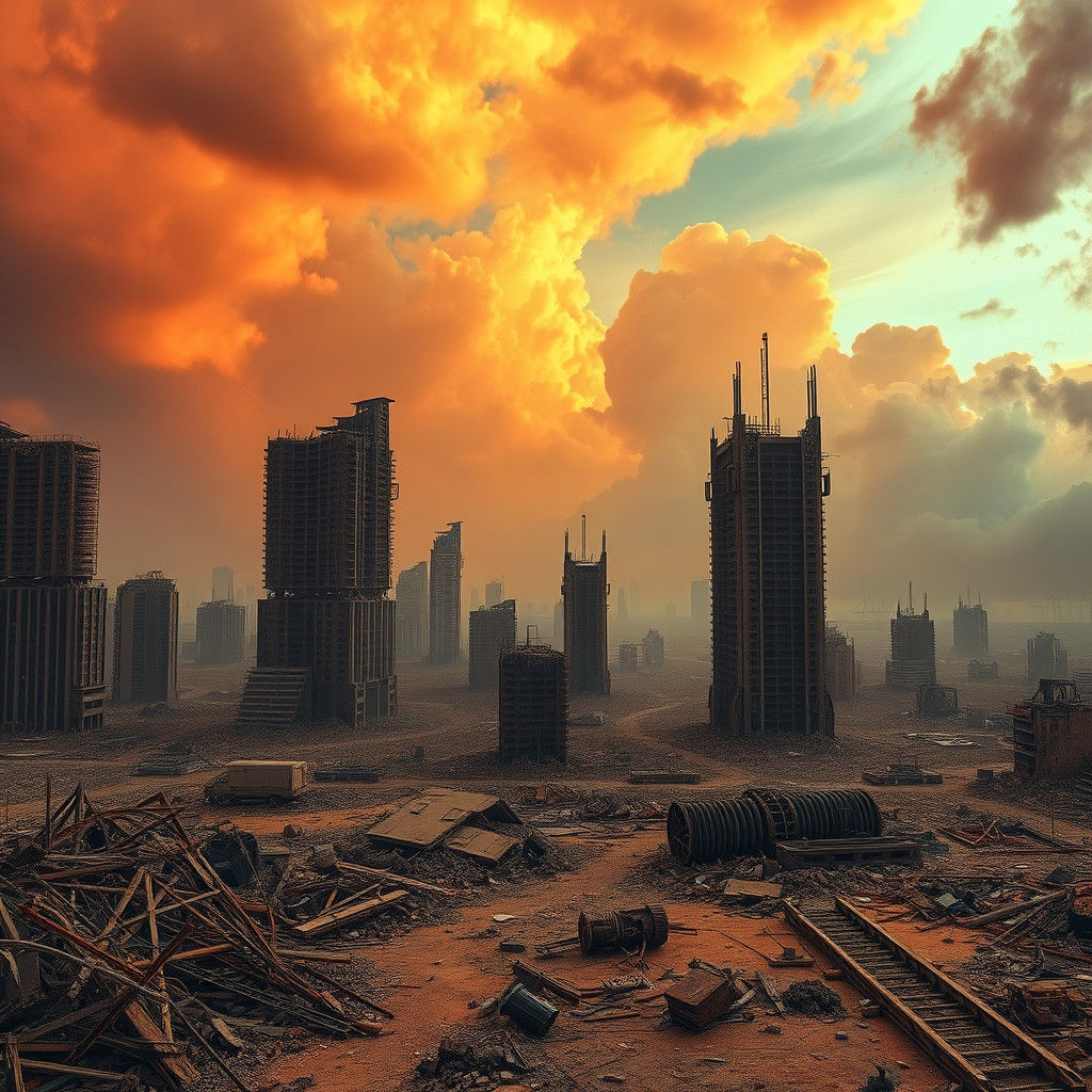 Post-Apocalyptic Landscape in Hyper-Realistic Detail