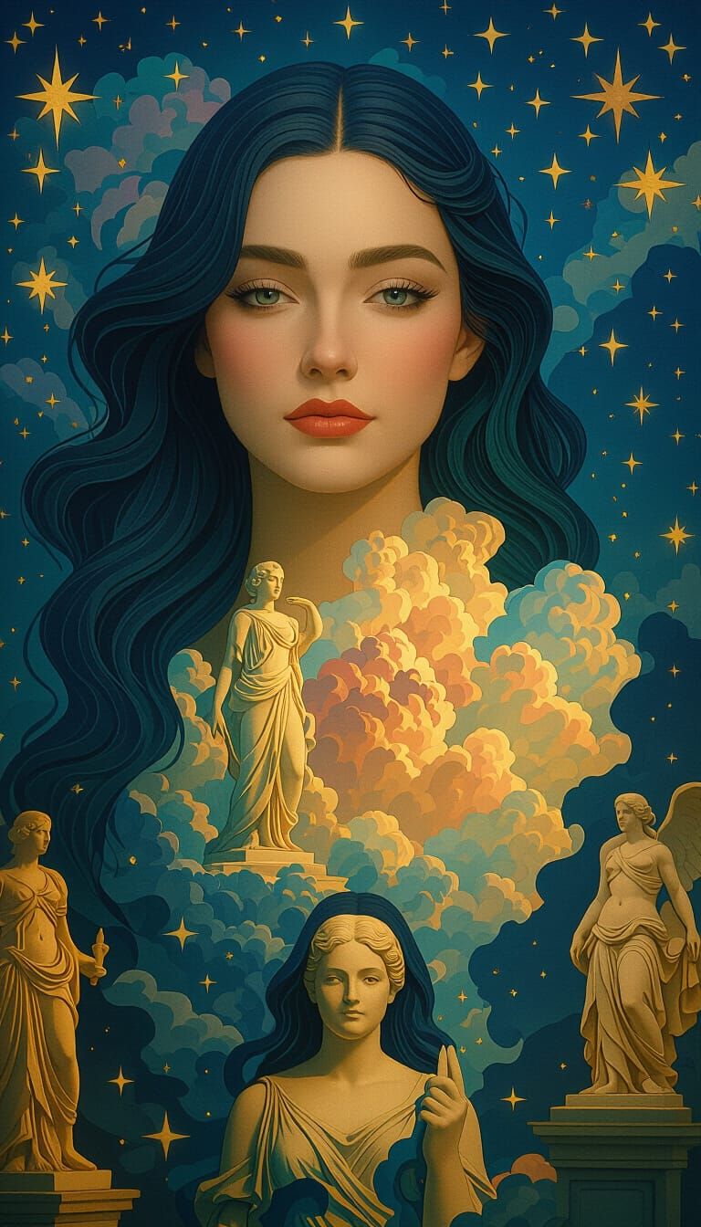 Ornate Archway to Pink Sky, Dreamlike Digital Art