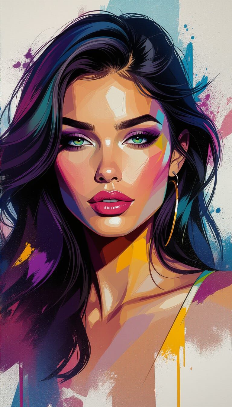 Graffiti Portrait of a Stranger Hyperrealistic