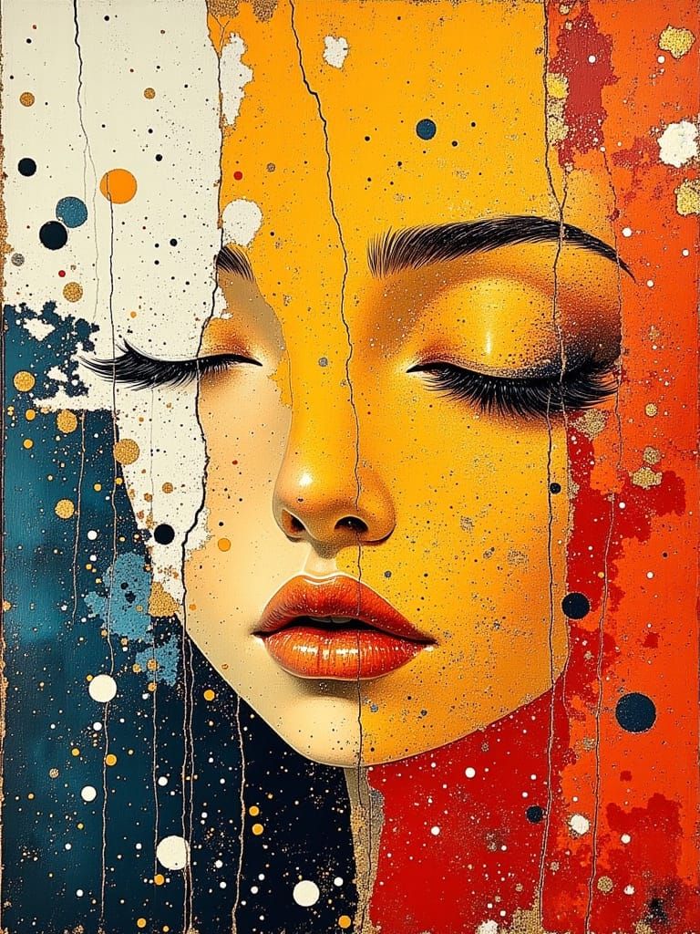 Abstract Expressionist Myrmecorphic Forms in Pointillist Pat...