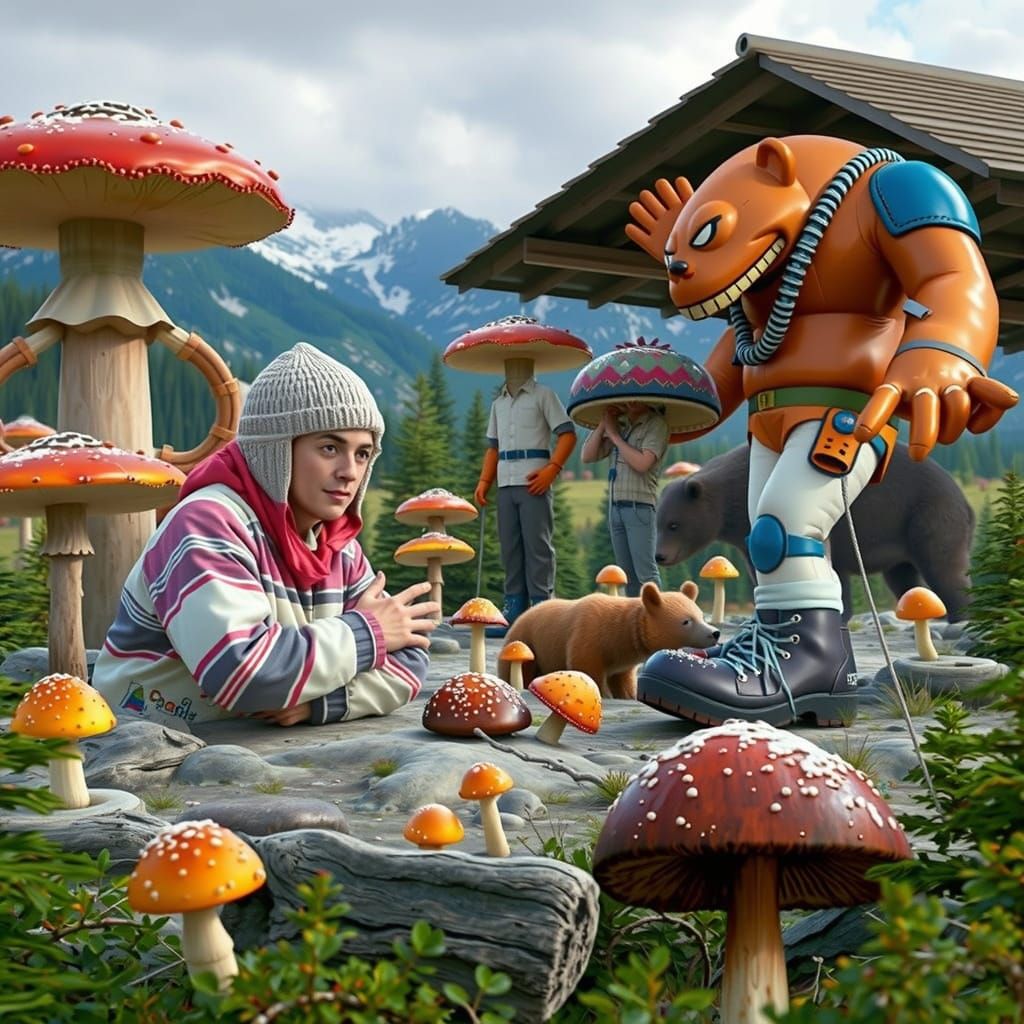 Surreal Encounter on an Alaskan Plain