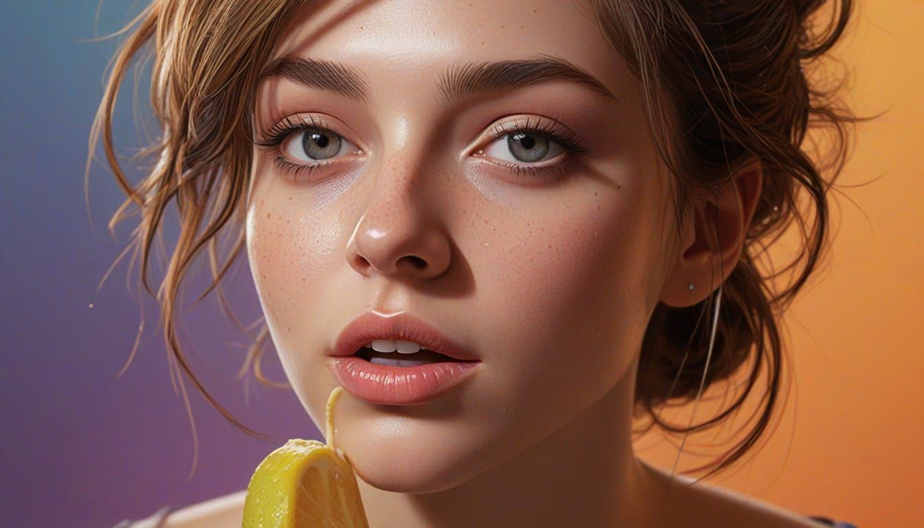 Vibrant Brunch Scene Hyperrealistic Splash Art