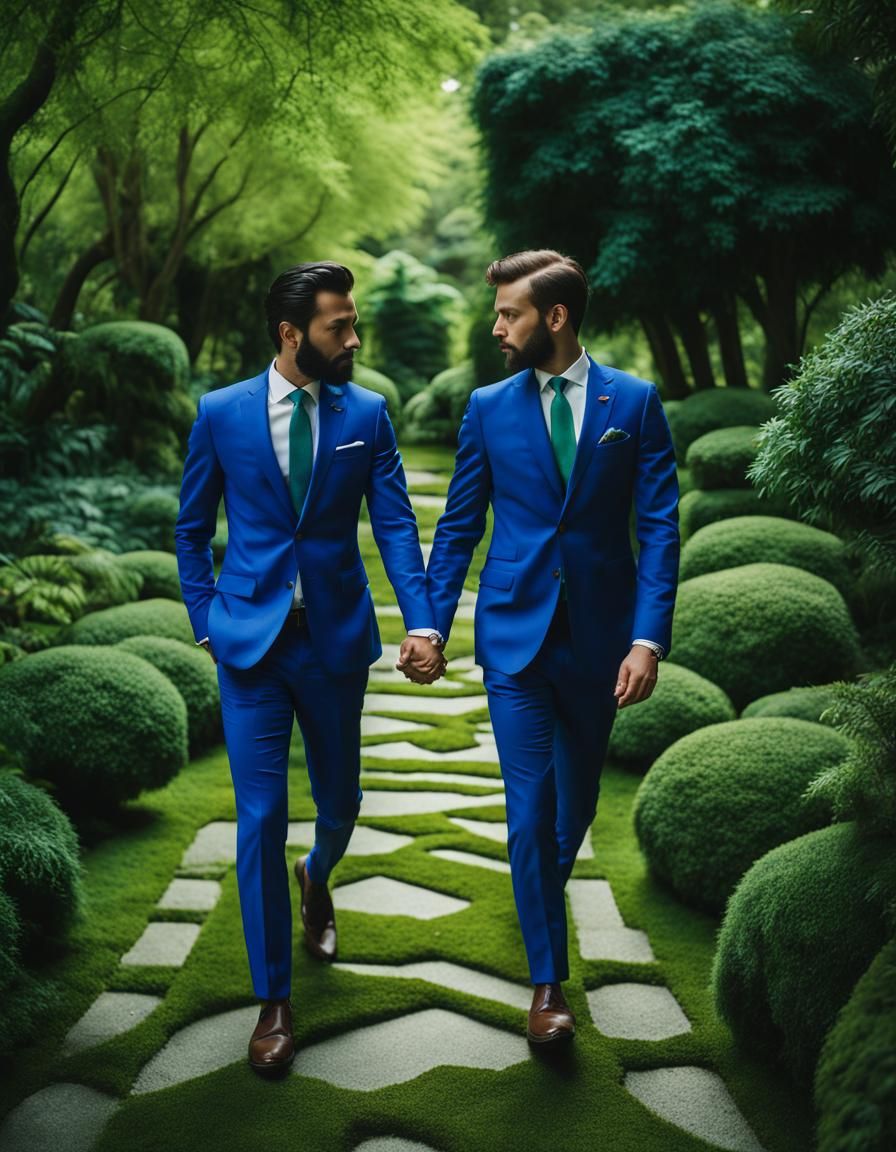 Photorealistic Portrait in a Lush Botanical Garden