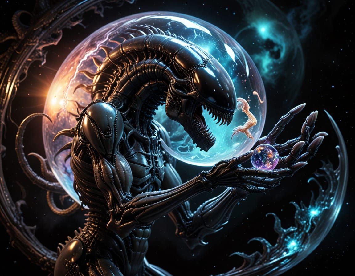 Ethereal Xenomorphic Worlds in Glowing Hues