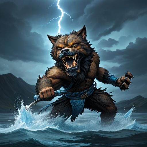 Sentient Lightning Hammer Eager for Battle