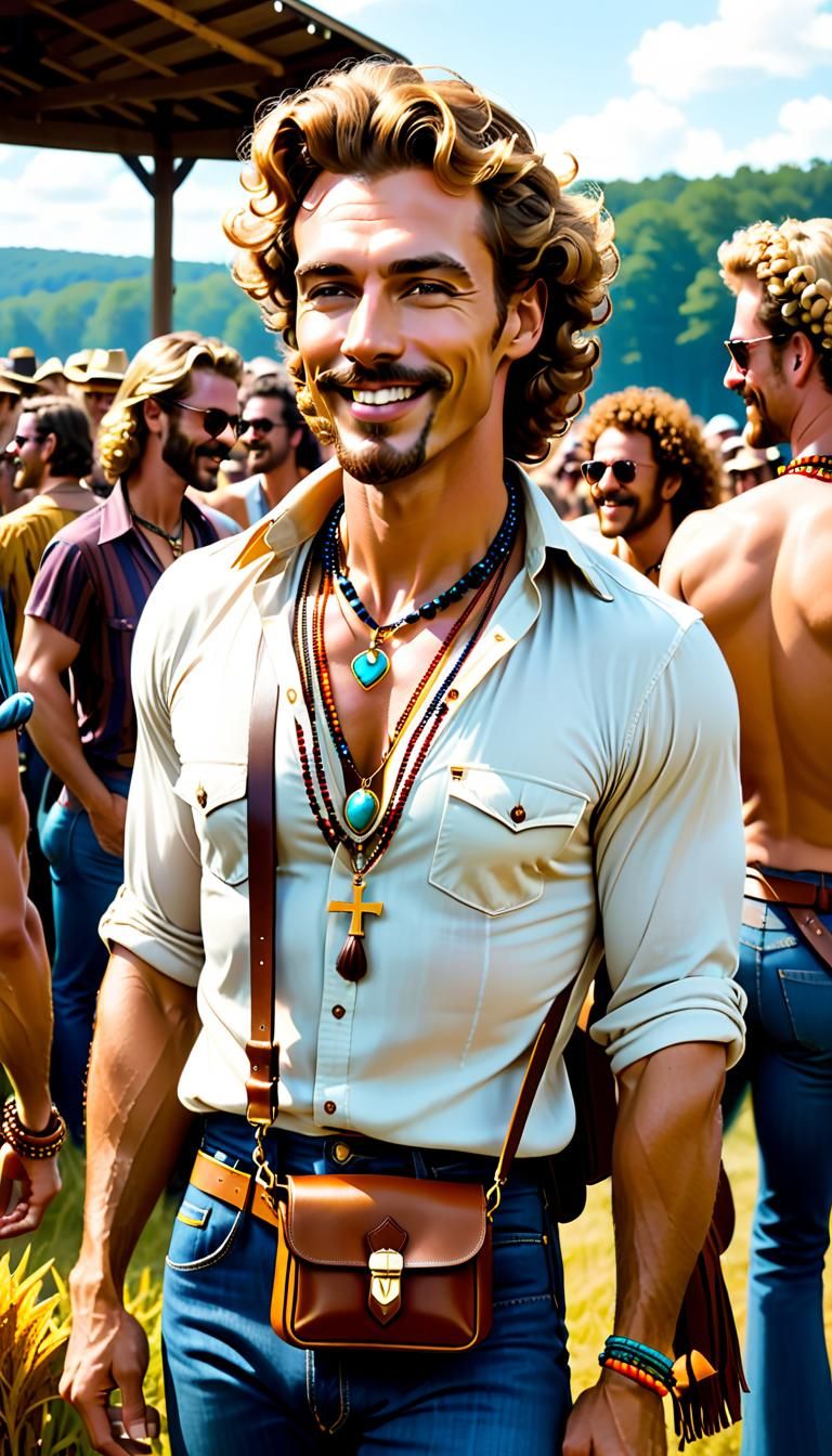 Vintage boho Hermes at Woodstock