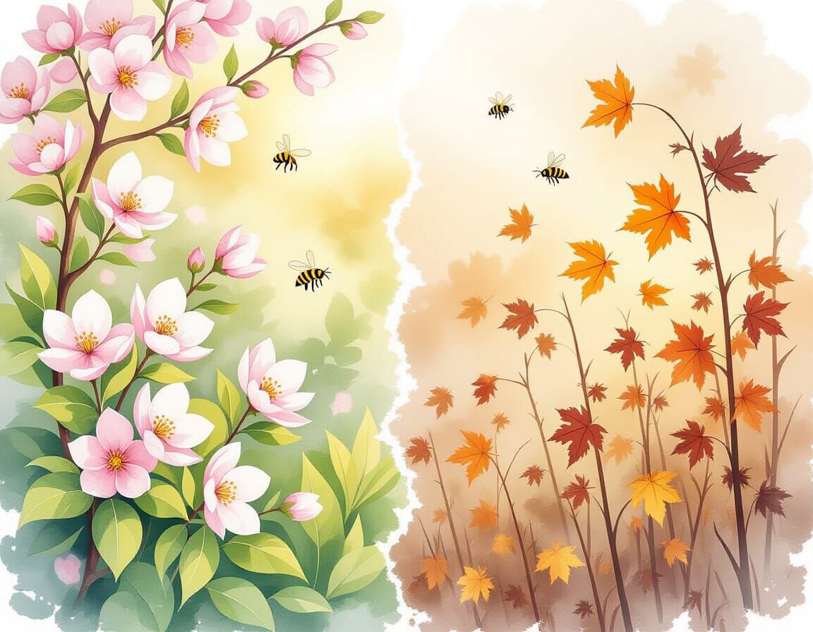 Botanical Garden: Spring to Autumn in Watercolour