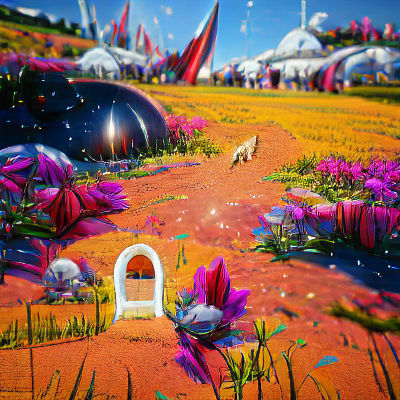 Vast Open Field Generated by AI