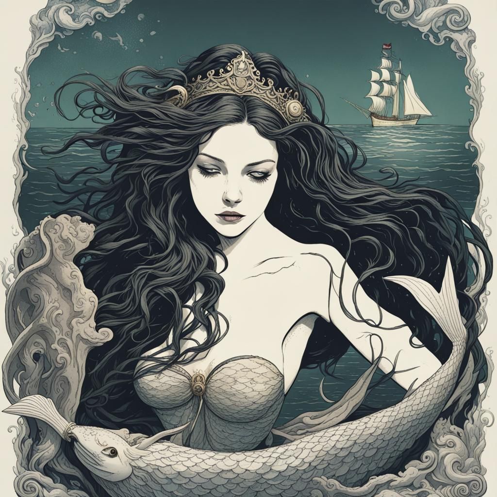 Siren's Lament: Mermaid Doomed to Lure Sailors