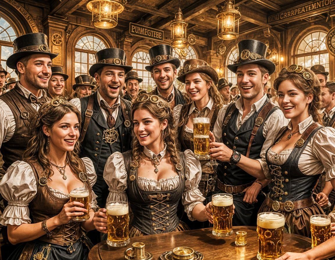 Steampunk Oktoberfest Celebration in Bavarian Style