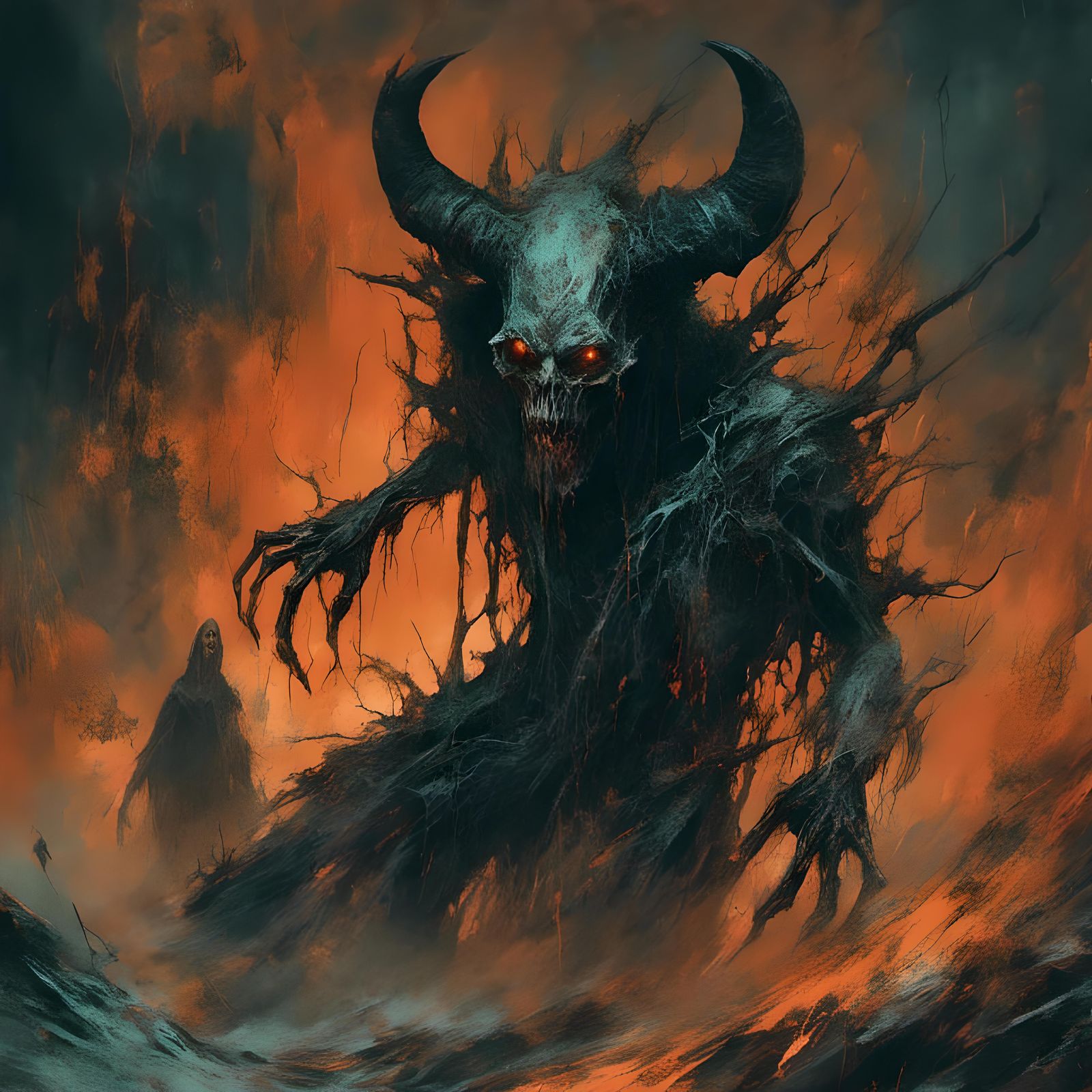 Demon Book Page in Hell, Eerie Magazine Style