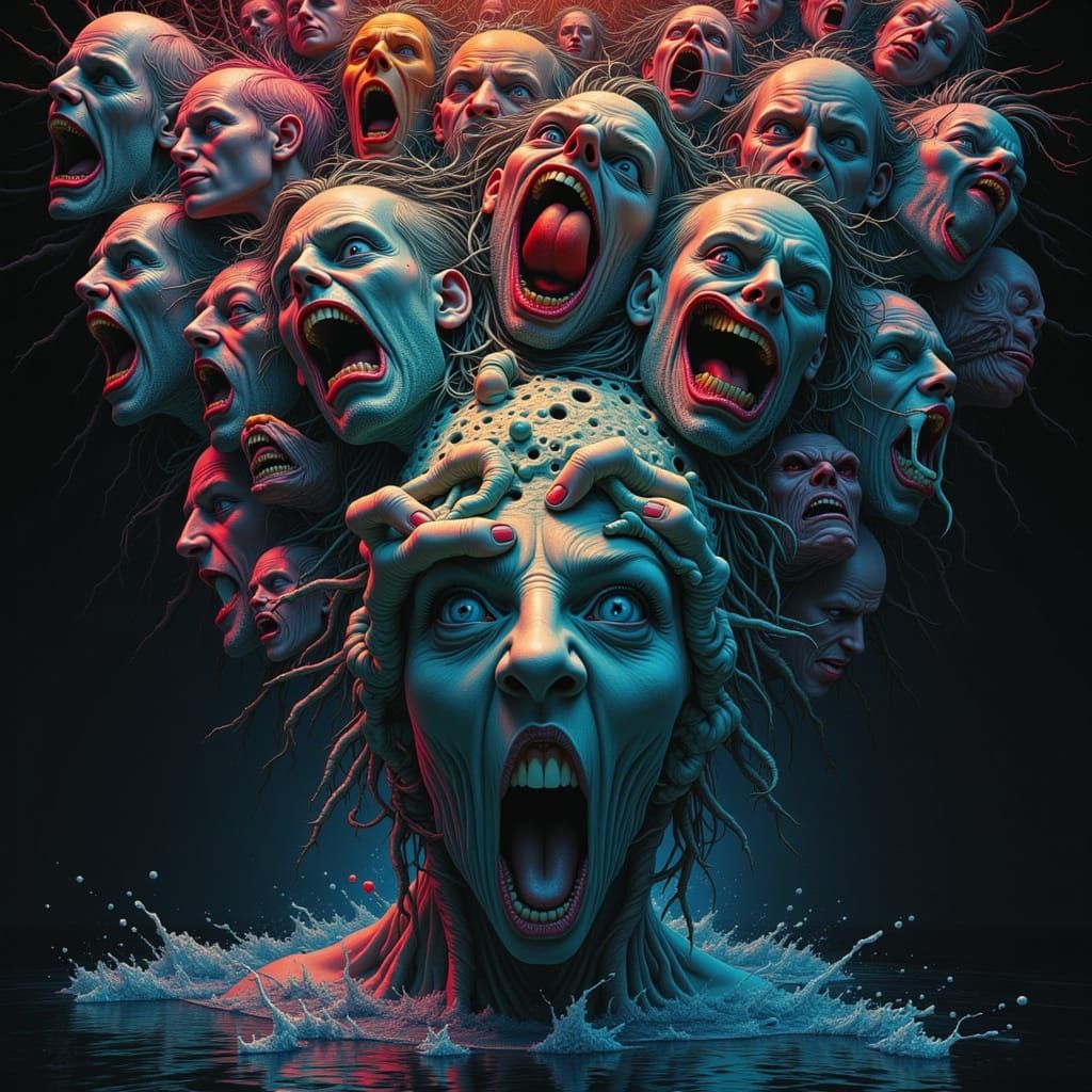 Mindscape of Emotions: Faces of Thought in Digital Art