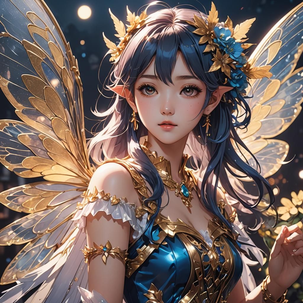 K-Pop Fairy in Anime Style, Cel-Shaded