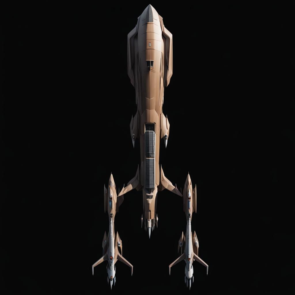 Dragon-Shaped Starship Concept Art