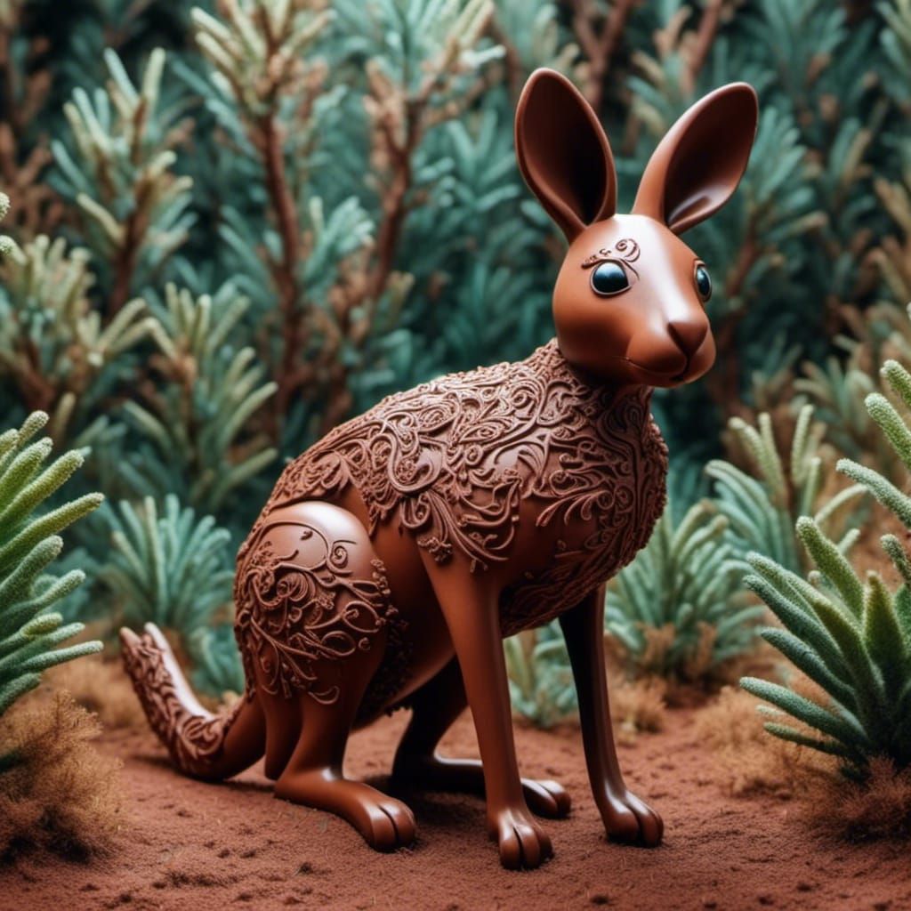 Chocolate Kangaroo in the Australian Outback