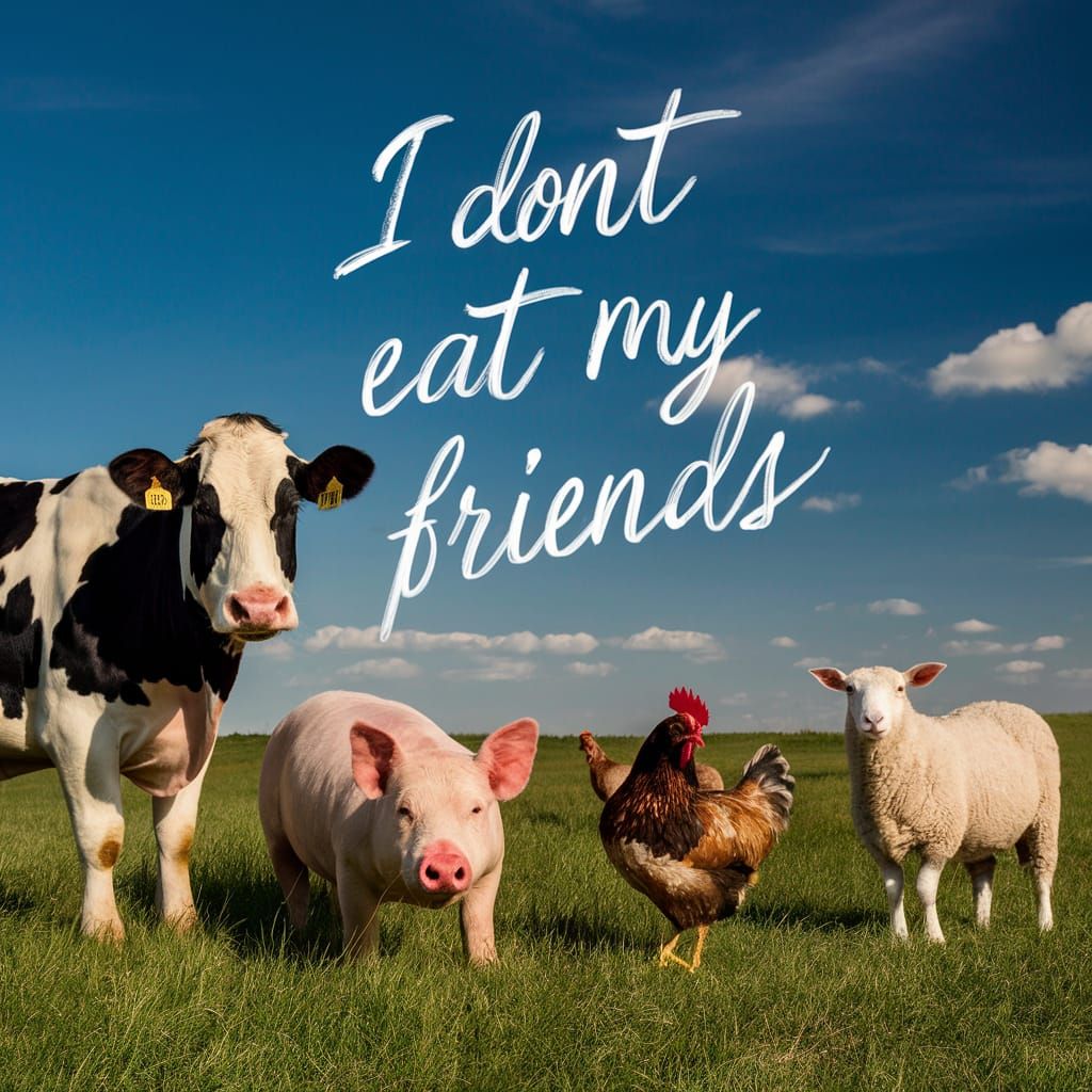 Calligraphy Art: I Don't Eat My Friends