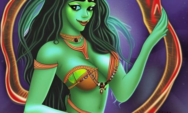 Mystical Female Jinn with Magical Powers