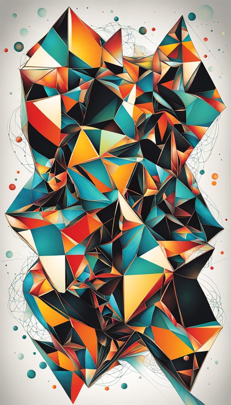 The A.I.'S Perfect Geometric Abstract  Artistic ExpressionRe-Iterate Per Image