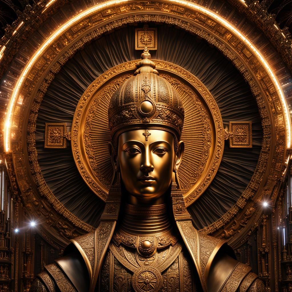 AI as Divine Force in a Futuristic Realm