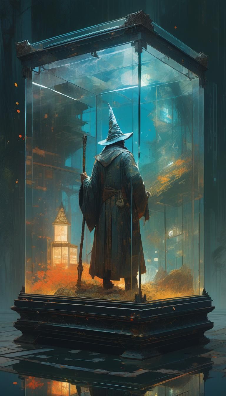 Wizard Trapped: Hyperdetailed Cel-Shaded Photography