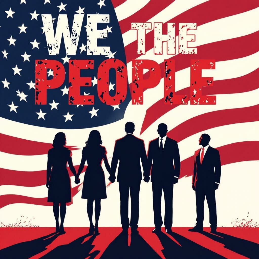 United States People and Charlie Kirk Illustration in Shepar...