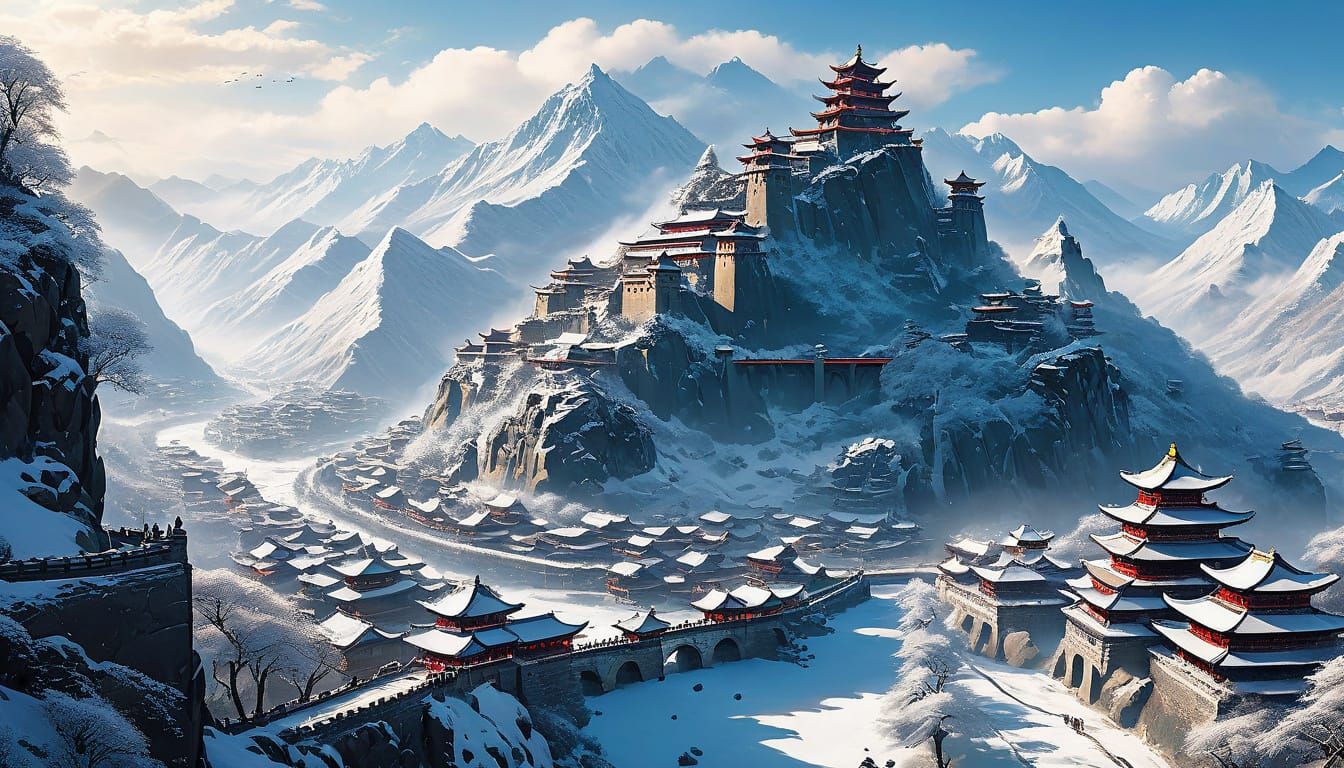 Wuxia Fantasy: Snow Peaks and Fortified Cities