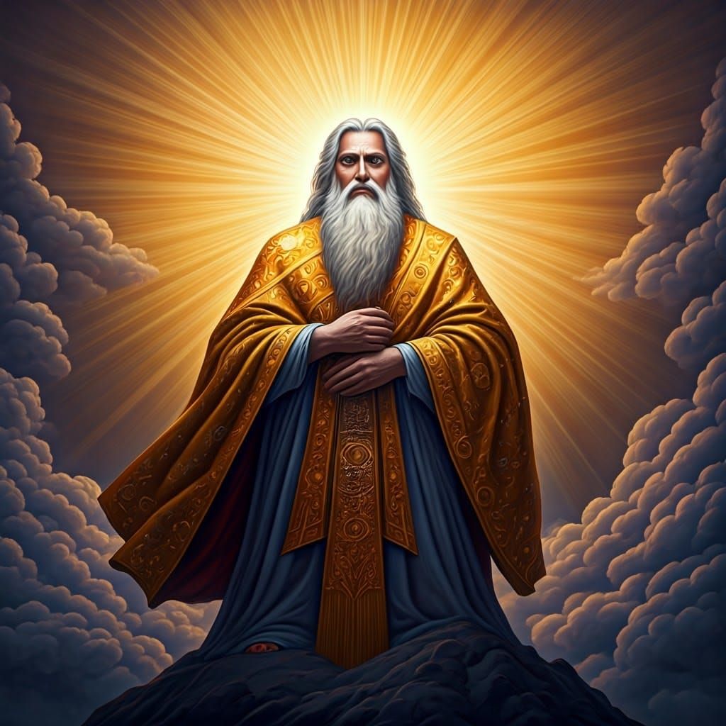 Majestic Deity in the Style of Renaissance Masters