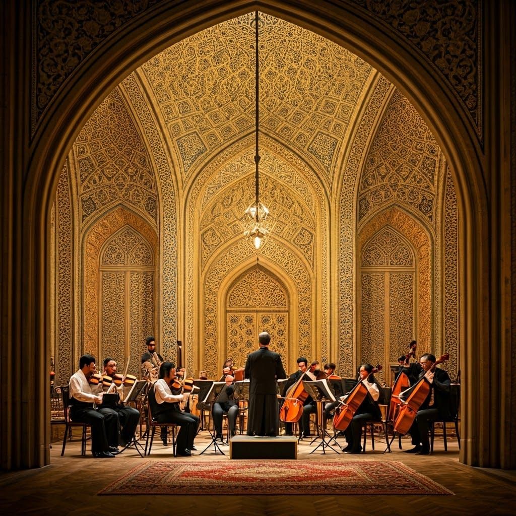 Elegant Concert Hall in Persian-Style Baroque