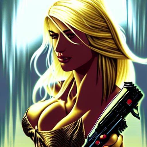 Blonde Demon Rosita Espinosa in Comic Book Art