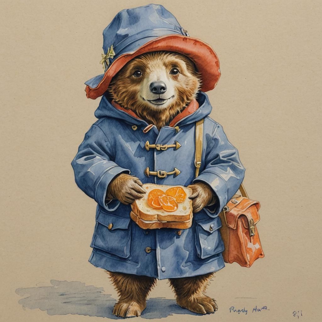 Paddington Bear and Marmalade Sandwich Art
