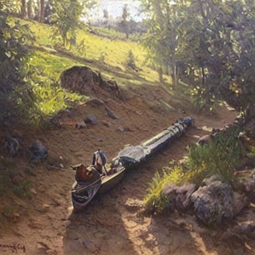 Luminous Landscape in Oil Painting Style