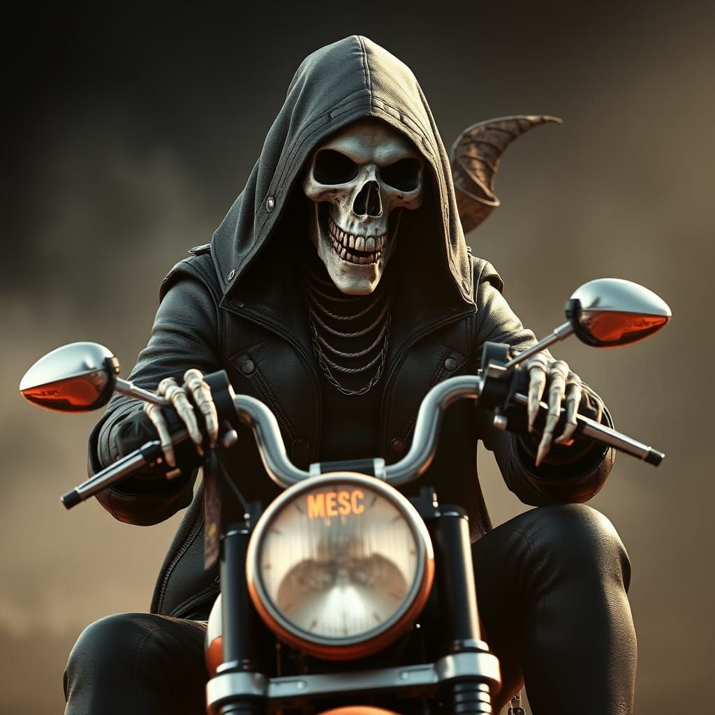 Grim Reaper on Harley: 3D Anime Fantasy