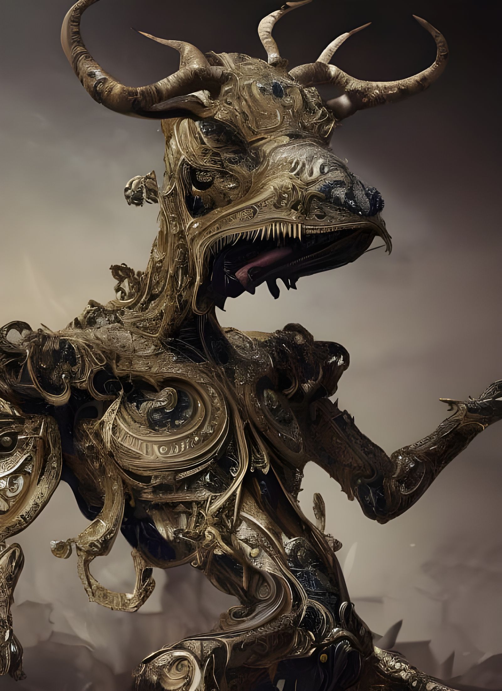 Detailed Ornate Portrait with Post-Production SFX