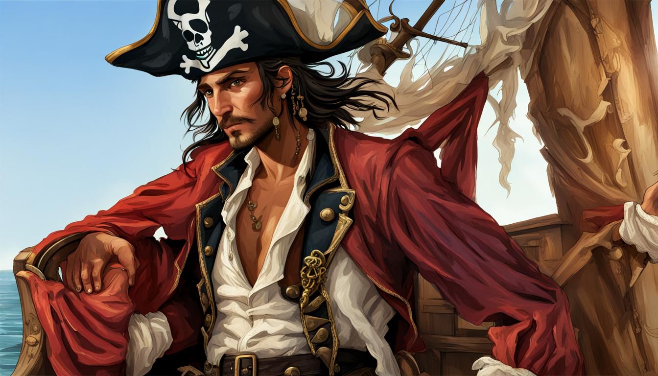 Pirate with Hat and Fancy Clothes
