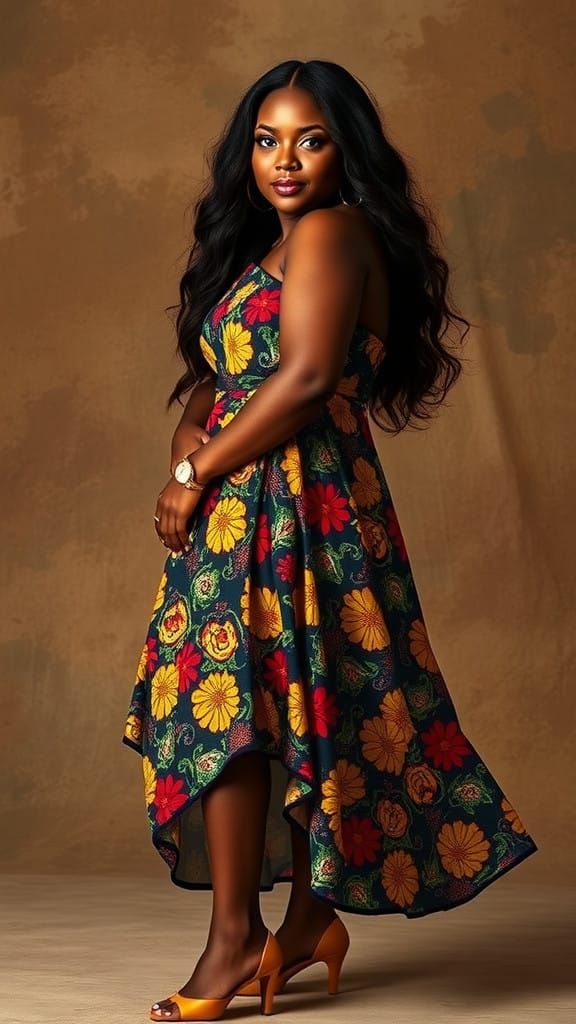 Glowing Afrofuturist Goddess Exudes Confidence and Beauty