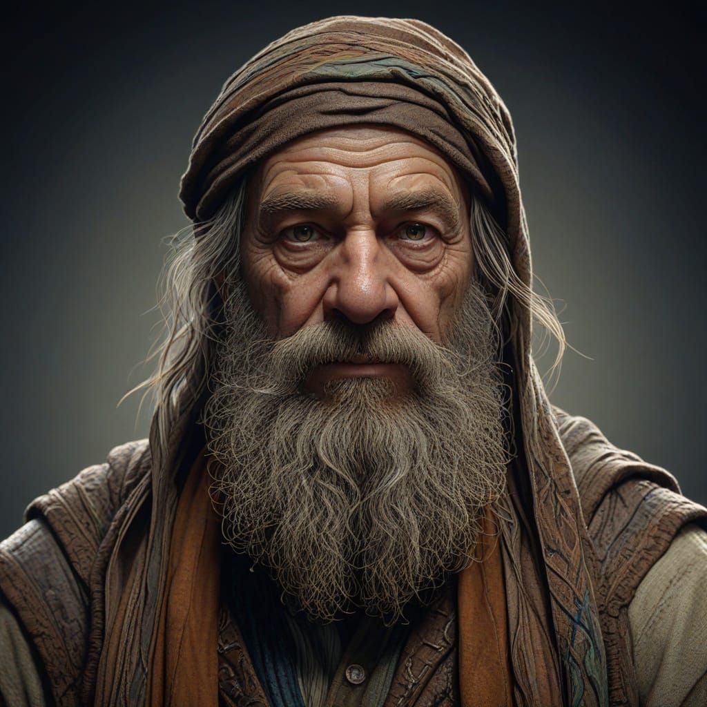 Grizzled Dwarf Cleric in Earthy Hues