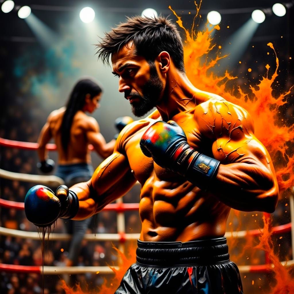 Gritty Boxer in Action