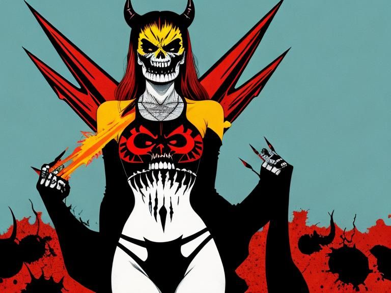 Bikini Demon with the Devil's Face