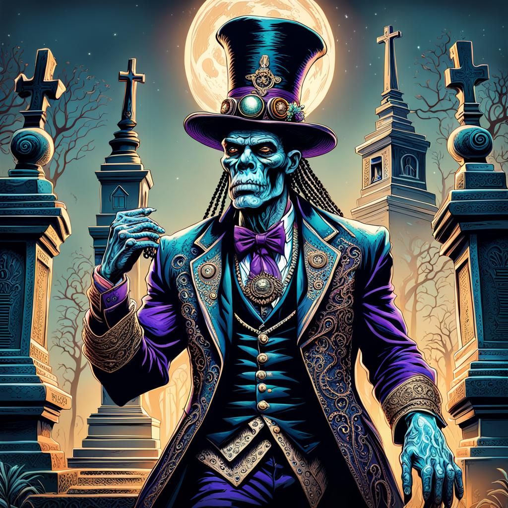 Voodoo Shaman in New Orleans Cemetery