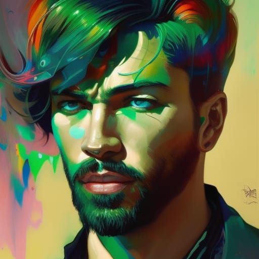 Jacksepticeye head and shoulders portrait, 8k resolution con...