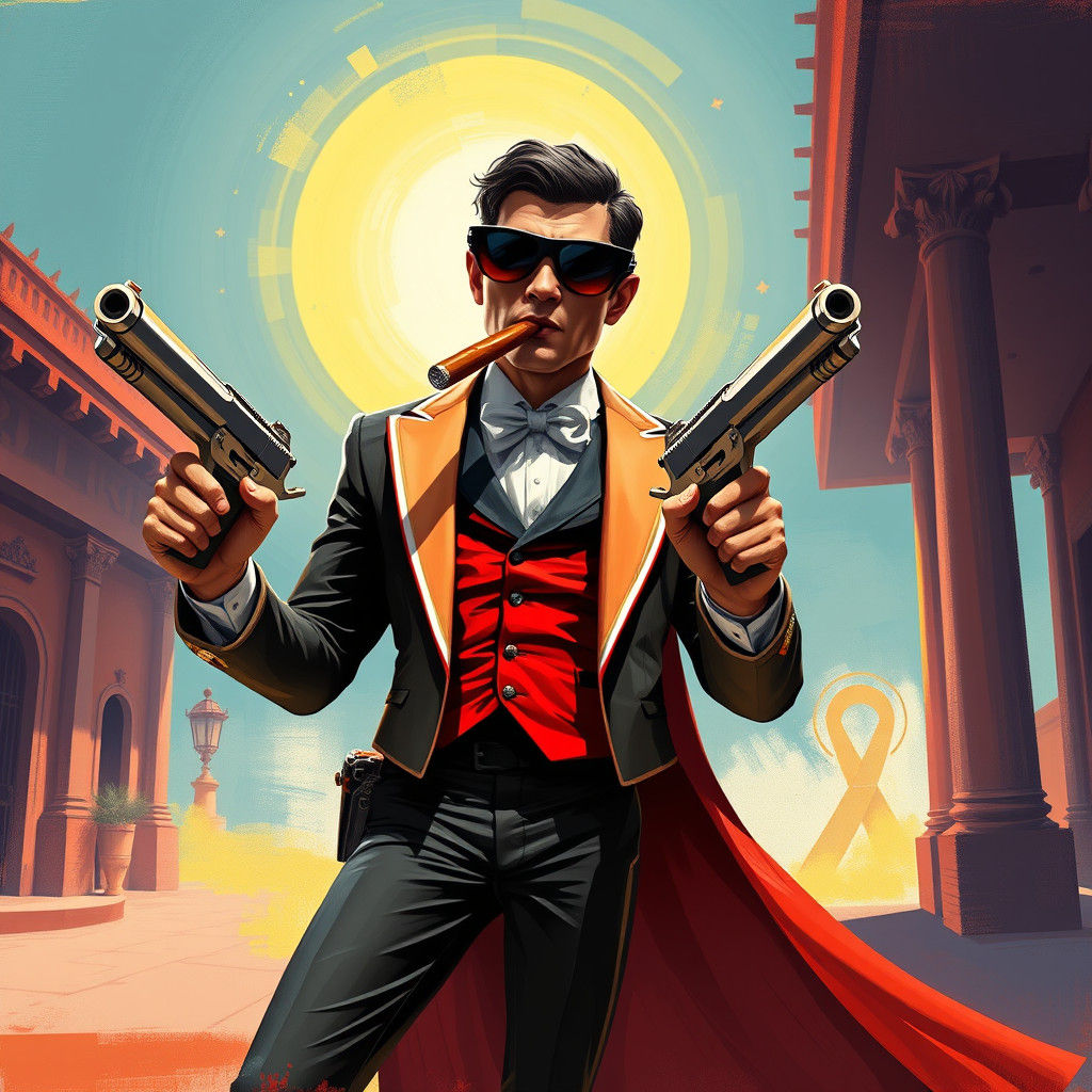 Charismatic Microman as Matador in Dali Style