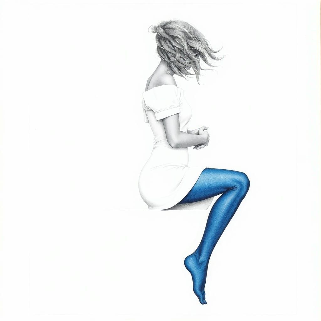 Surreal Silhouette Art: Woman Merging with Background