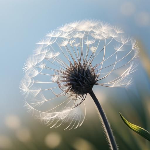 Hyperrealistic Dandelion Seedhead Portrait in 8k Resolution