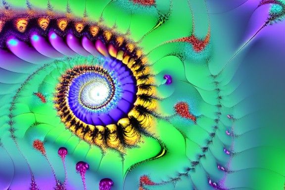 Fractal Art Bananas in Lyrical Abstraction
