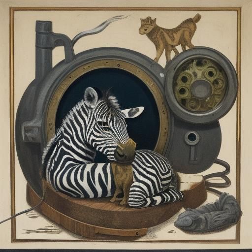 Surreal Zebra Hybrid Pet Inspired by Masters