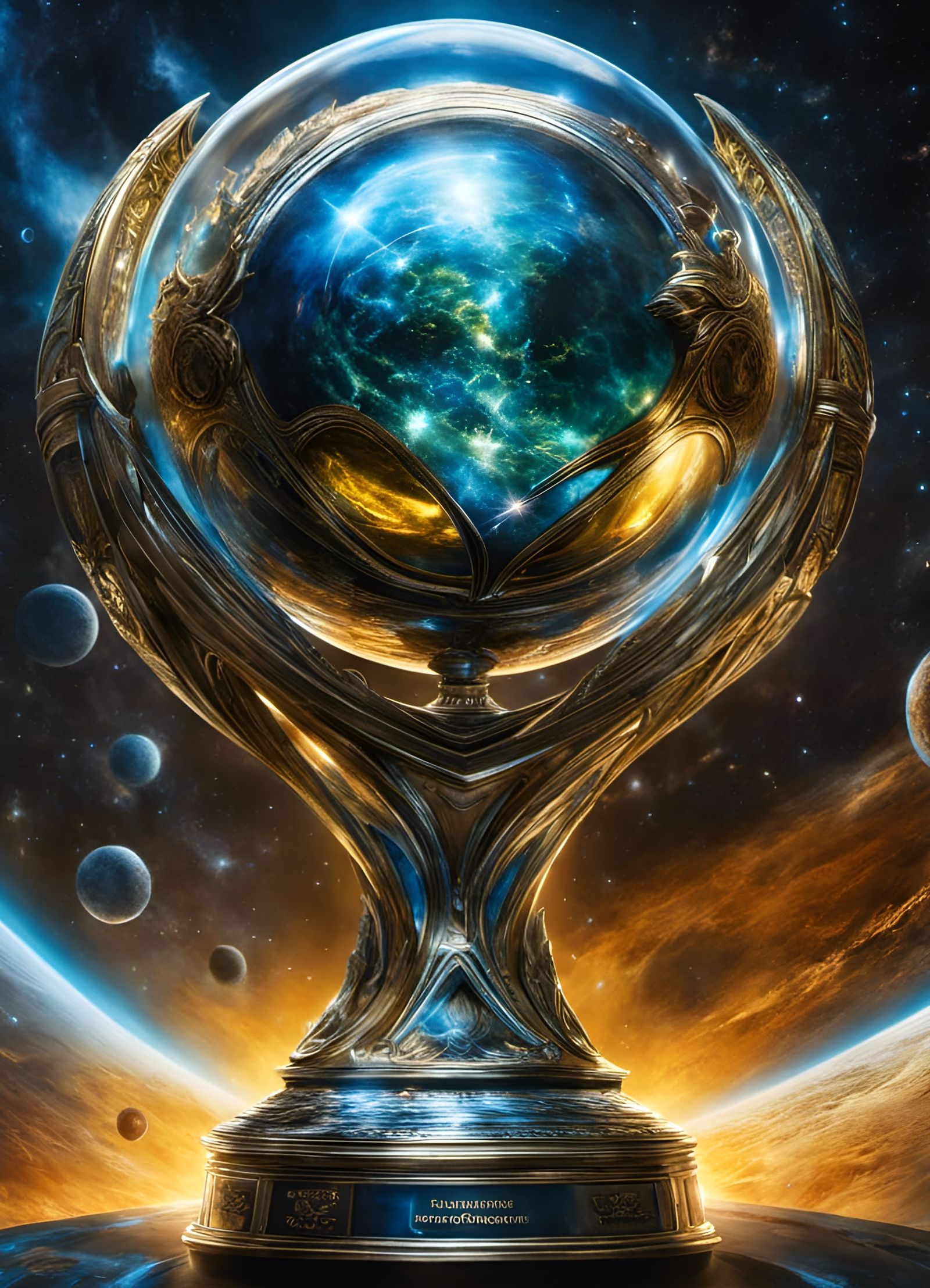 Planet Earth Trophy from Space