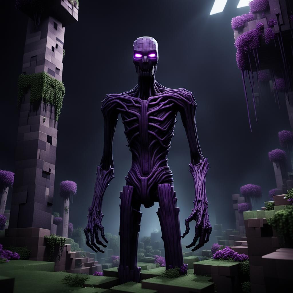 Creepy Enderman in Dark Fantasy Concept Art