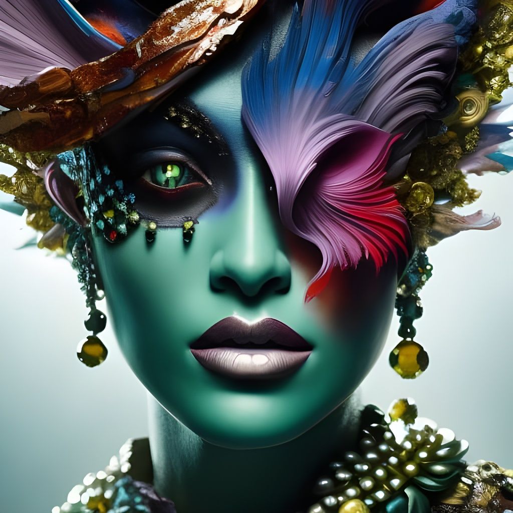 Badass Stone Gem Monster in Oil Painting Style