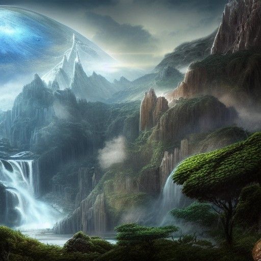 Detailed Matte Painting of a Lost World