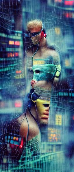 Cyberpunk Superhero in Gritty Photograph